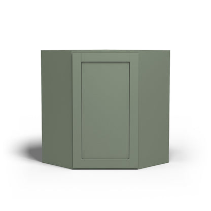Special Order - 24" x 30" Wall Diagonal Corner Cabinet Forest Green - WDC2430