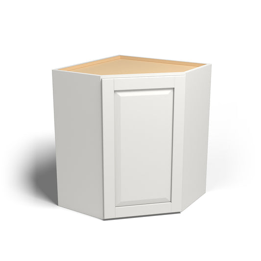 Special Order - 24" x 30" Wall Diagonal Corner Cabinet Newport White - WDC2430 30" Wall Cabinets Corner Wall Cabinets GHI Newport White Special Order SPNPW Wall Cabinets
