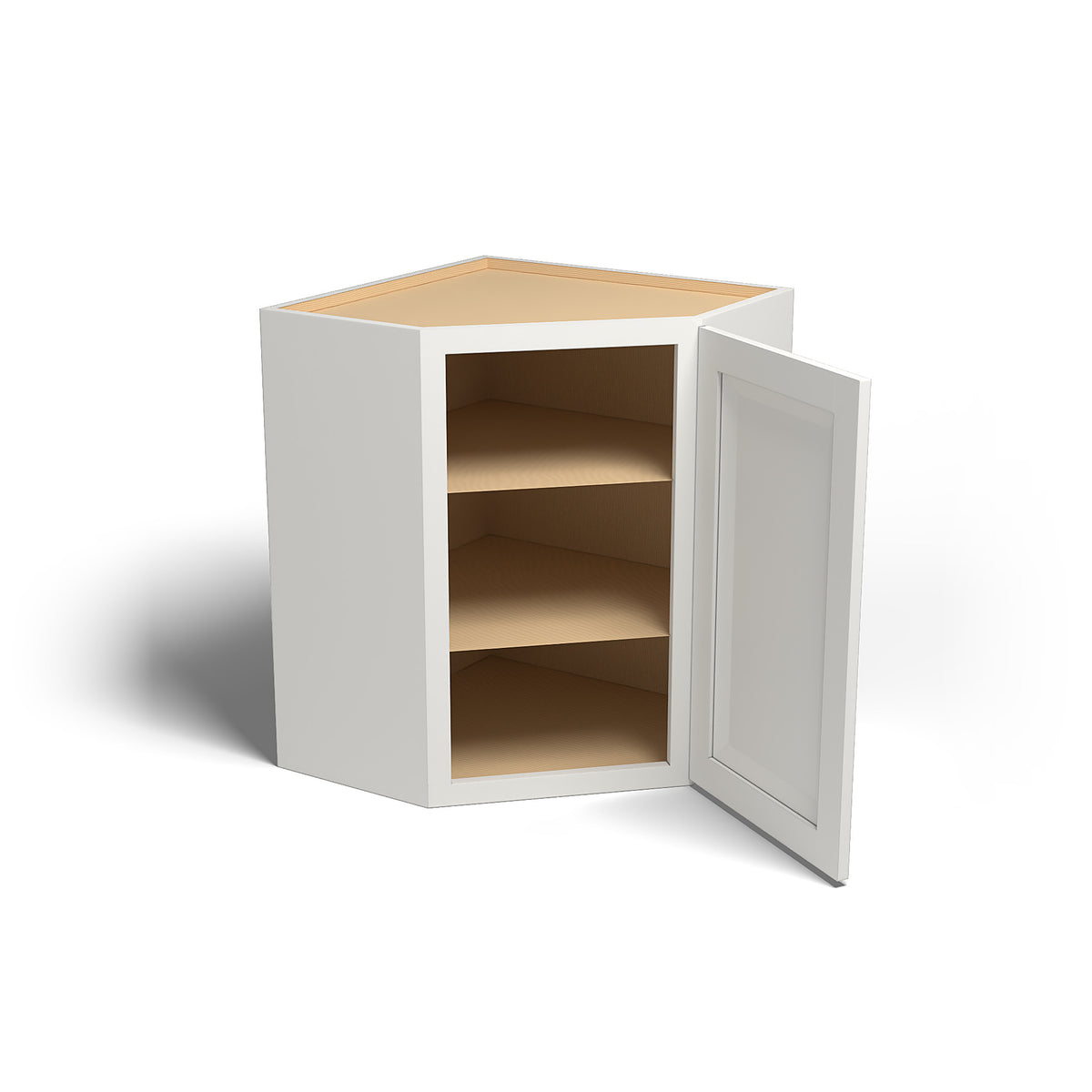 Special Order - 24" x 30" Wall Diagonal Corner Cabinet Newport White - WDC2430 30" Wall Cabinets Corner Wall Cabinets GHI Newport White Special Order SPNPW Wall Cabinets