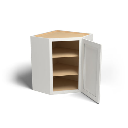 Special Order - 24" x 30" Wall Diagonal Corner Cabinet Newport White - WDC2430 30" Wall Cabinets Corner Wall Cabinets GHI Newport White Special Order SPNPW Wall Cabinets