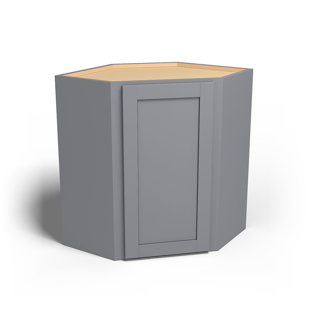 Special Order - 24" x 30" Wall Diagonal Corner Cabinet Pacific Gray - WDC2430 30" Wall Cabinets Corner Wall Cabinets GHI Pacific Gray Special Order SPPGS Wall Cabinets