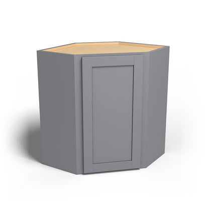 Special Order - 24" x 30" Wall Diagonal Corner Cabinet Pacific Gray - WDC2430 30" Wall Cabinets Corner Wall Cabinets GHI Pacific Gray Special Order SPPGS Wall Cabinets