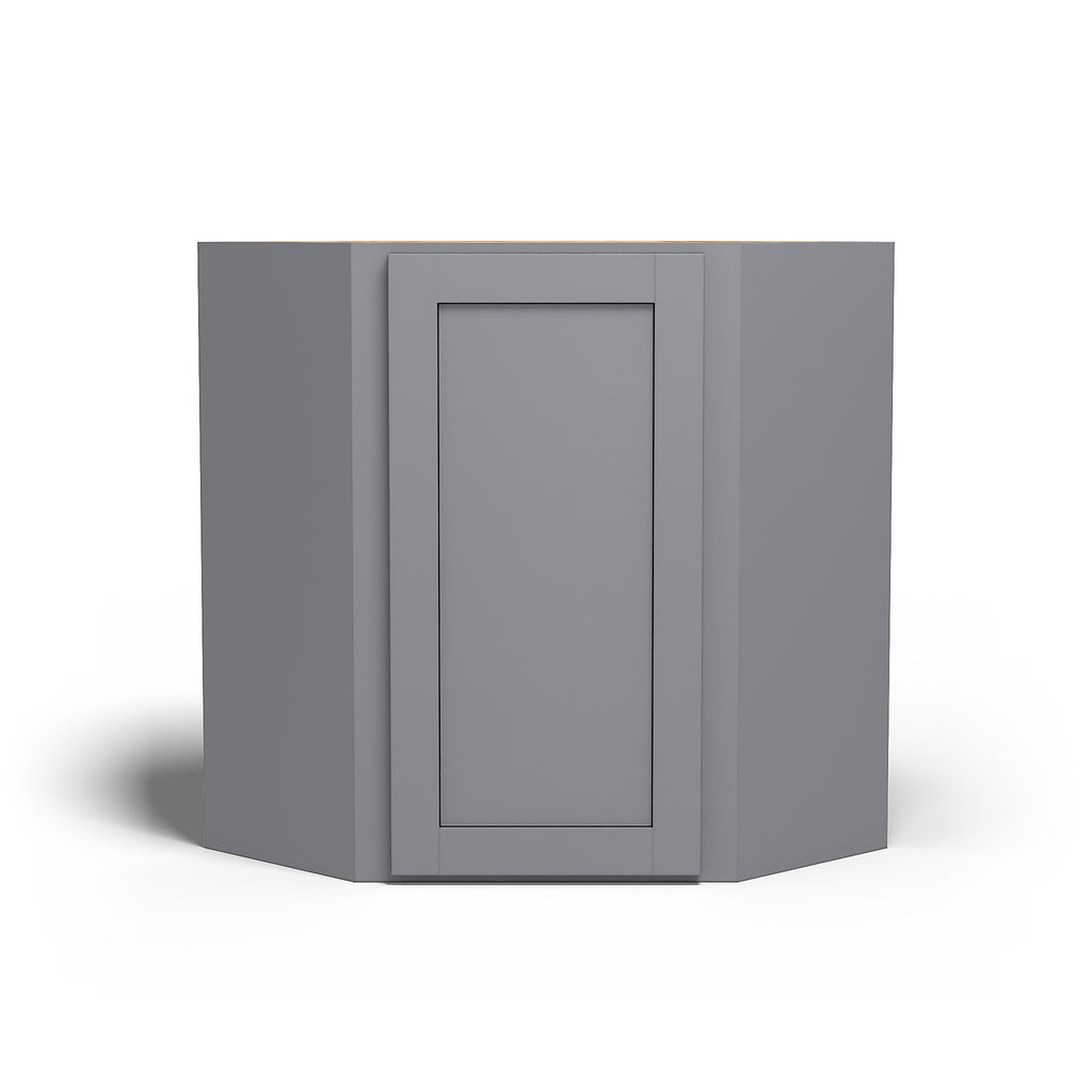Special Order - 24" x 30" Wall Diagonal Corner Cabinet Pacific Gray - WDC2430 30" Wall Cabinets Corner Wall Cabinets GHI Pacific Gray Special Order SPPGS Wall Cabinets