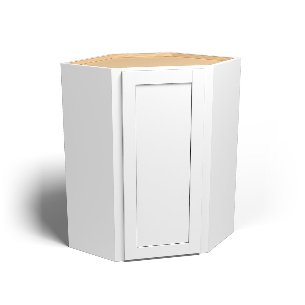 Special Order - 24" x 36" Wall Diagonal Corner Arcadia White Shaker - WDC2436 36" Wall Cabinets Arcadia White Corner Wall Cabinets GHI SPACW Special Order Wall Cabinets