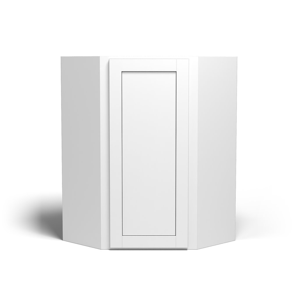 Special Order - 24" x 36" Wall Diagonal Corner Arcadia White Shaker - WDC2436 36" Wall Cabinets Arcadia White Corner Wall Cabinets GHI SPACW Special Order Wall Cabinets