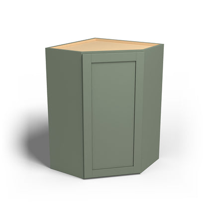 Special Order - 24" x 36" Wall Diagonal Corner Cabinet Forest Green - WDC2436