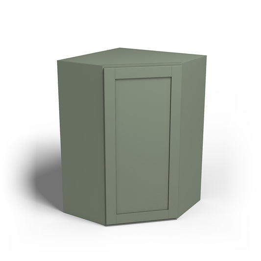Special Order - 24" x 36" Wall Diagonal Corner Cabinet Forest Green - WDC2436