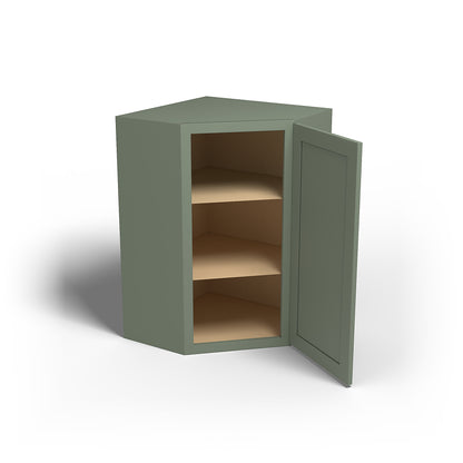 Special Order - 24" x 36" Wall Diagonal Corner Cabinet Forest Green - WDC2436