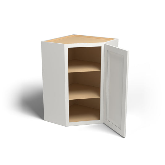 Special Order - 24" x 36" Wall Diagonal Corner Cabinet Newport White - WDC2436 36" Wall Cabinets Corner Wall Cabinets GHI Newport White Special Order SPNPW Wall Cabinets