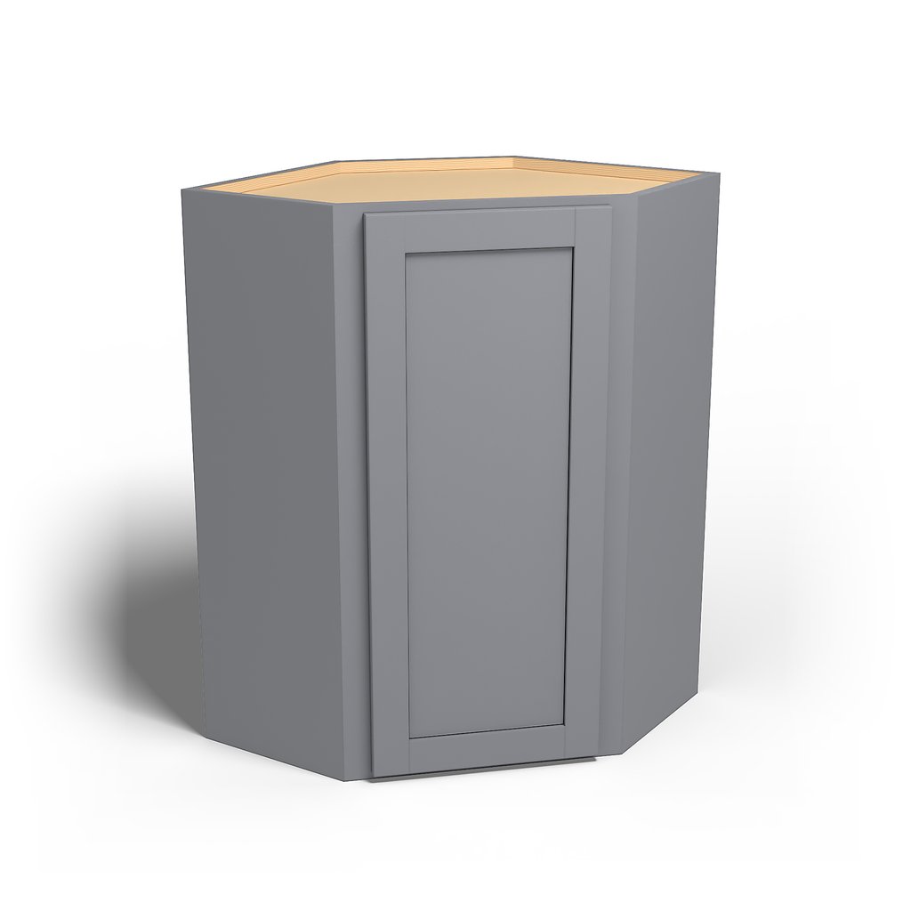 Special Order - 24" x 36" Wall Diagonal Corner Cabinet Pacific Gray - WDC2436 36" Wall Cabinets Corner Wall Cabinets GHI Pacific Gray Special Order SPPGS Wall Cabinets