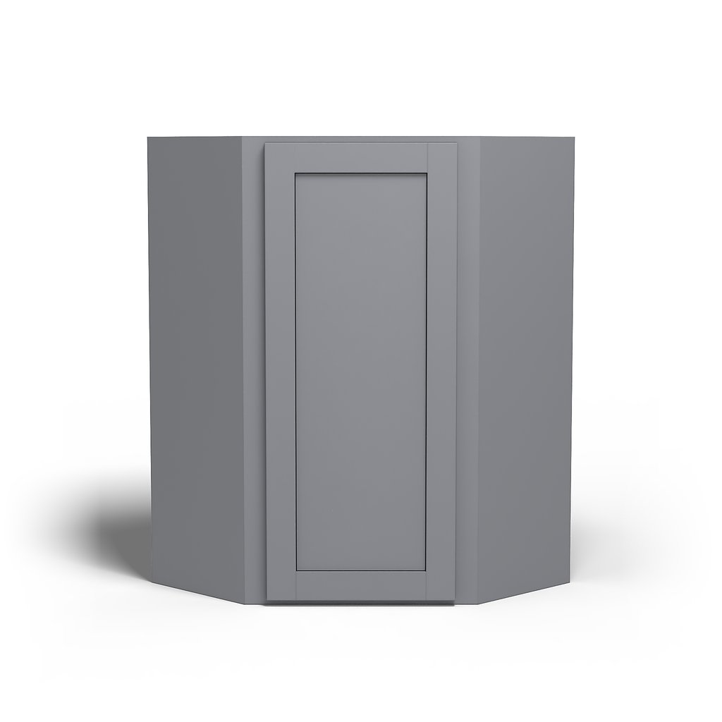 Special Order - 24" x 36" Wall Diagonal Corner Cabinet Pacific Gray - WDC2436 36" Wall Cabinets Corner Wall Cabinets GHI Pacific Gray Special Order SPPGS Wall Cabinets