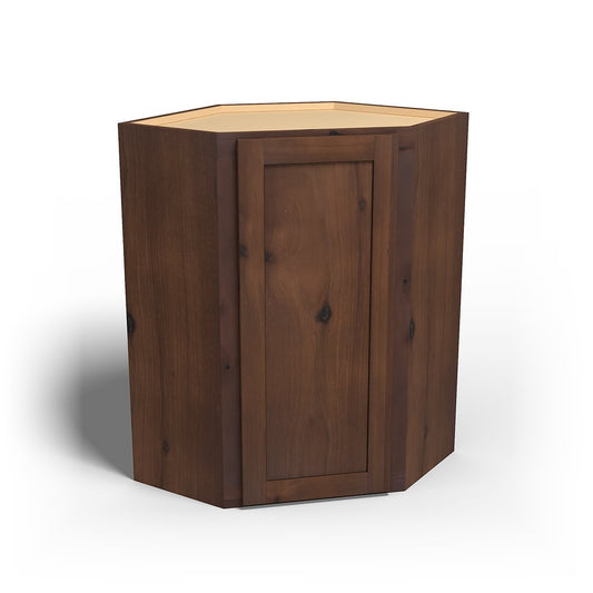 Special Order - 24" x 36" Wall Diagonal Corner Cabinet Rustic Walnut - WDC2436 36" Wall Cabinets Corner Wall Cabinets GHI Rustic Walnut Special Order SPRWS Wall Cabinets
