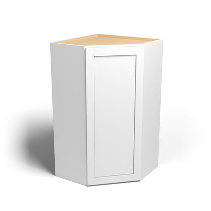 Special Order - 24" x 42" Wall Diagonal Corner Arcadia White Shaker - WDC2442 42" Wall Cabinets Arcadia White Corner Wall Cabinets GHI SPACW Special Order Wall Cabinets