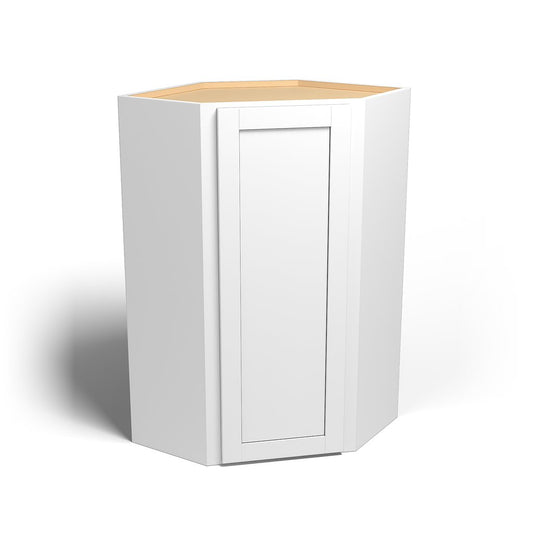 Special Order - 24" x 42" Wall Diagonal Corner Arcadia White Shaker - WDC2442 42" Wall Cabinets Arcadia White Corner Wall Cabinets GHI SPACW Special Order Wall Cabinets