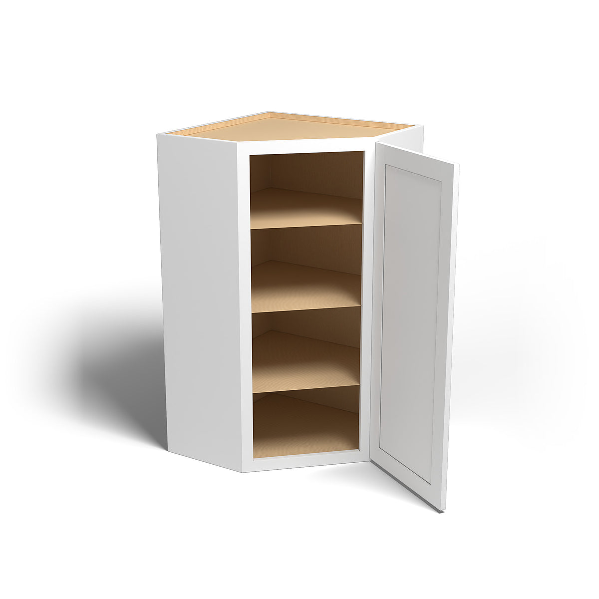 Special Order - 24" x 42" Wall Diagonal Corner Arcadia White Shaker - WDC2442 42" Wall Cabinets Arcadia White Corner Wall Cabinets GHI SPACW Special Order Wall Cabinets
