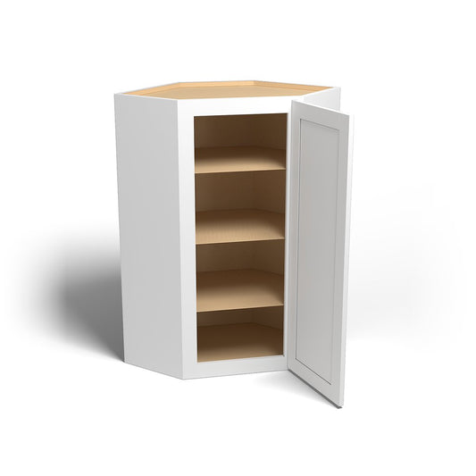 Special Order - 24" x 42" Wall Diagonal Corner Arcadia White Shaker - WDC2442 42" Wall Cabinets Arcadia White Corner Wall Cabinets GHI SPACW Special Order Wall Cabinets