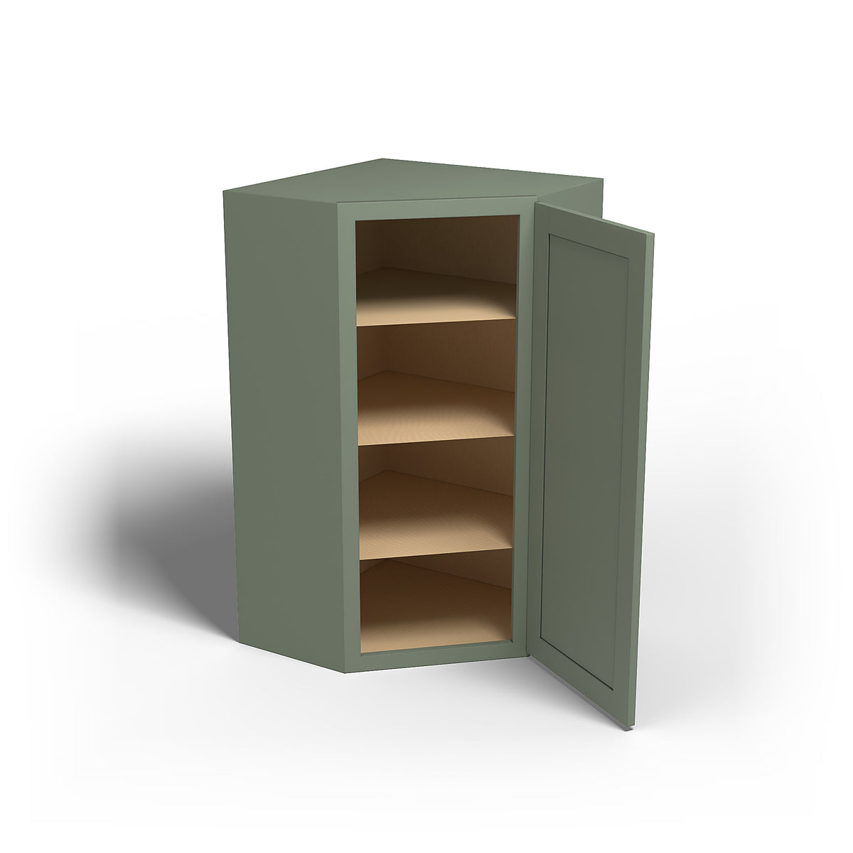 Special Order - 24" x 42" Wall Diagonal Corner Cabinet Forest Green - WDC2442