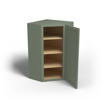 Special Order - 24" x 42" Wall Diagonal Corner Cabinet Forest Green - WDC2442