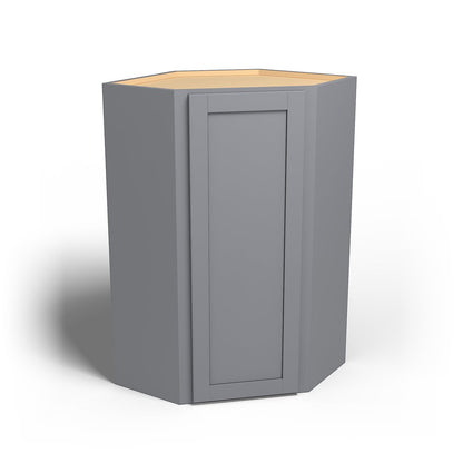 Special Order - 24" x 42" Wall Diagonal Corner Cabinet Pacific Gray - WDC2442 42" Wall Cabinets Corner Wall Cabinets GHI Pacific Gray Special Order SPPGS Wall Cabinets