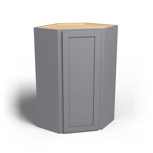 Special Order - 24" x 42" Wall Diagonal Corner Cabinet Pacific Gray - WDC2442 42" Wall Cabinets Corner Wall Cabinets GHI Pacific Gray Special Order SPPGS Wall Cabinets