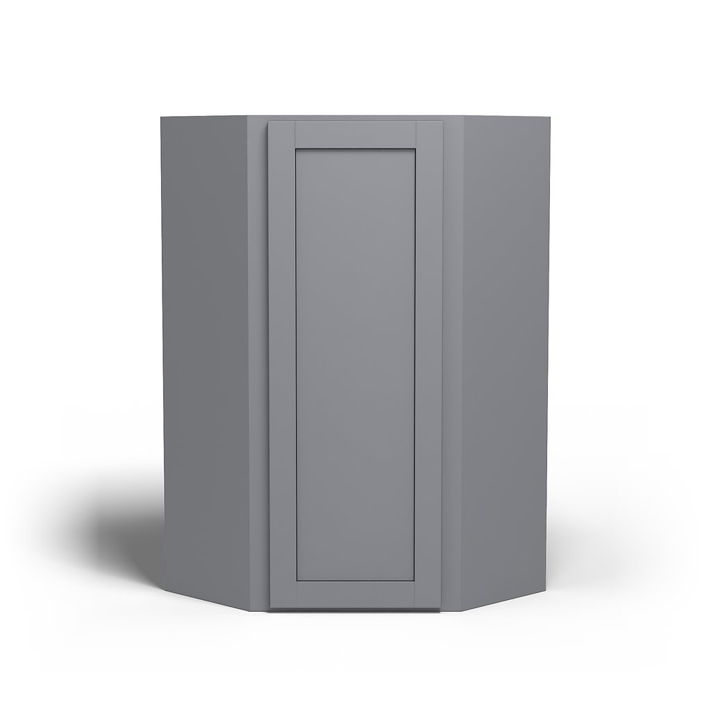 Special Order - 24" x 42" Wall Diagonal Corner Cabinet Pacific Gray - WDC2442 42" Wall Cabinets Corner Wall Cabinets GHI Pacific Gray Special Order SPPGS Wall Cabinets