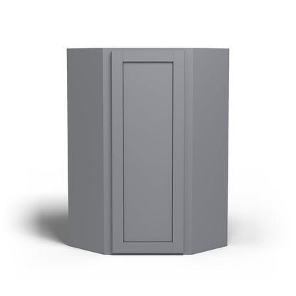 Special Order - 24" x 42" Wall Diagonal Corner Cabinet Pacific Gray - WDC2442 42" Wall Cabinets Corner Wall Cabinets GHI Pacific Gray Special Order SPPGS Wall Cabinets