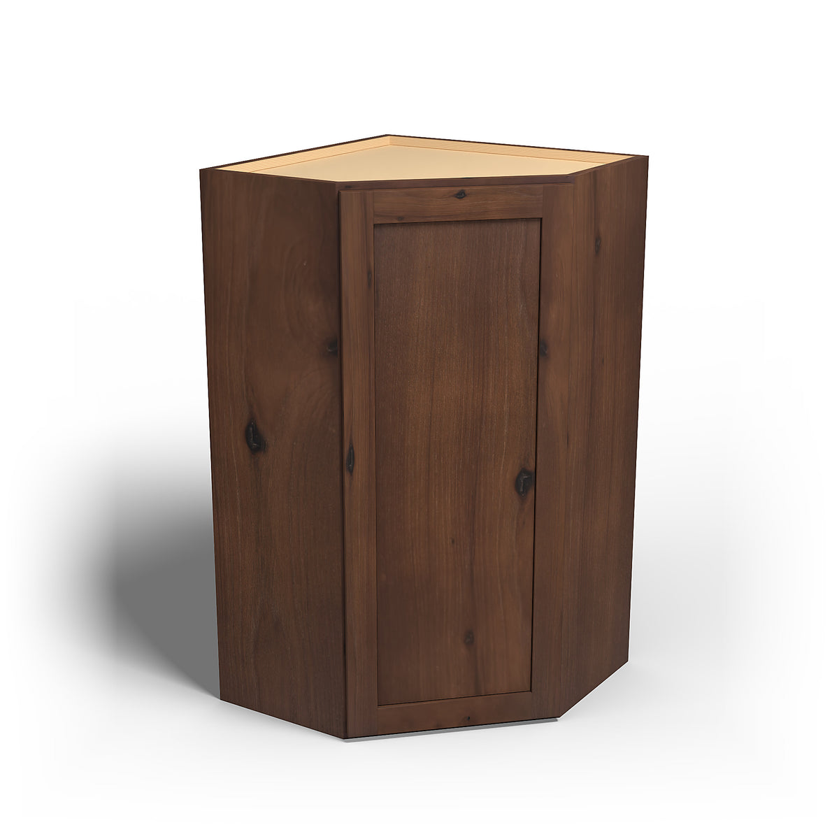 Special Order - 24" x 42" Wall Diagonal Corner Cabinet Rustic Walnut - WDC2442 42" Wall Cabinets Corner Wall Cabinets GHI Rustic Walnut Special Order SPRWS Wall Cabinets