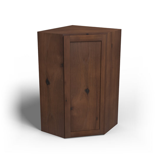Special Order - 24" x 42" Wall Diagonal Corner Cabinet Rustic Walnut - WDC2442