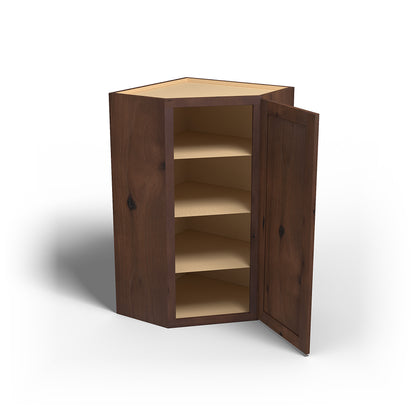 Special Order - 24" x 42" Wall Diagonal Corner Cabinet Rustic Walnut - WDC2442 42" Wall Cabinets Corner Wall Cabinets GHI Rustic Walnut Special Order SPRWS Wall Cabinets