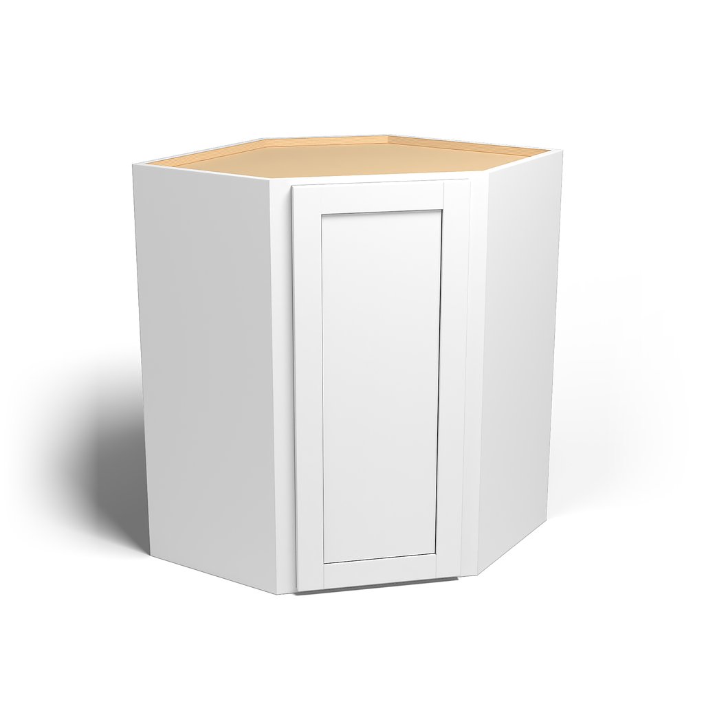 Special Order - 27" x 36" Wall Diagonal Corner Arcadia White Shaker - WDC2736 36" Wall Cabinets Arcadia White Corner Wall Cabinets GHI SPACW Special Order Wall Cabinets