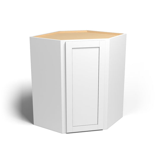 Special Order - 27" x 36" Wall Diagonal Corner Arcadia White Shaker - WDC2736 36" Wall Cabinets Arcadia White Corner Wall Cabinets GHI SPACW Special Order Wall Cabinets