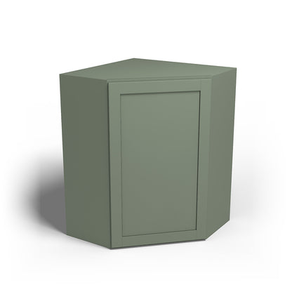 Special Order - 27" x 36" Wall Diagonal Corner Cabinet Forest Green - WDC2736
