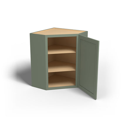 Special Order - 27" x 36" Wall Diagonal Corner Cabinet Forest Green - WDC2736