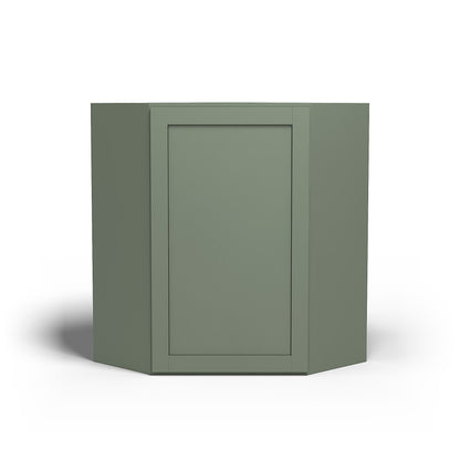 Special Order - 27" x 36" Wall Diagonal Corner Cabinet Forest Green - WDC2736