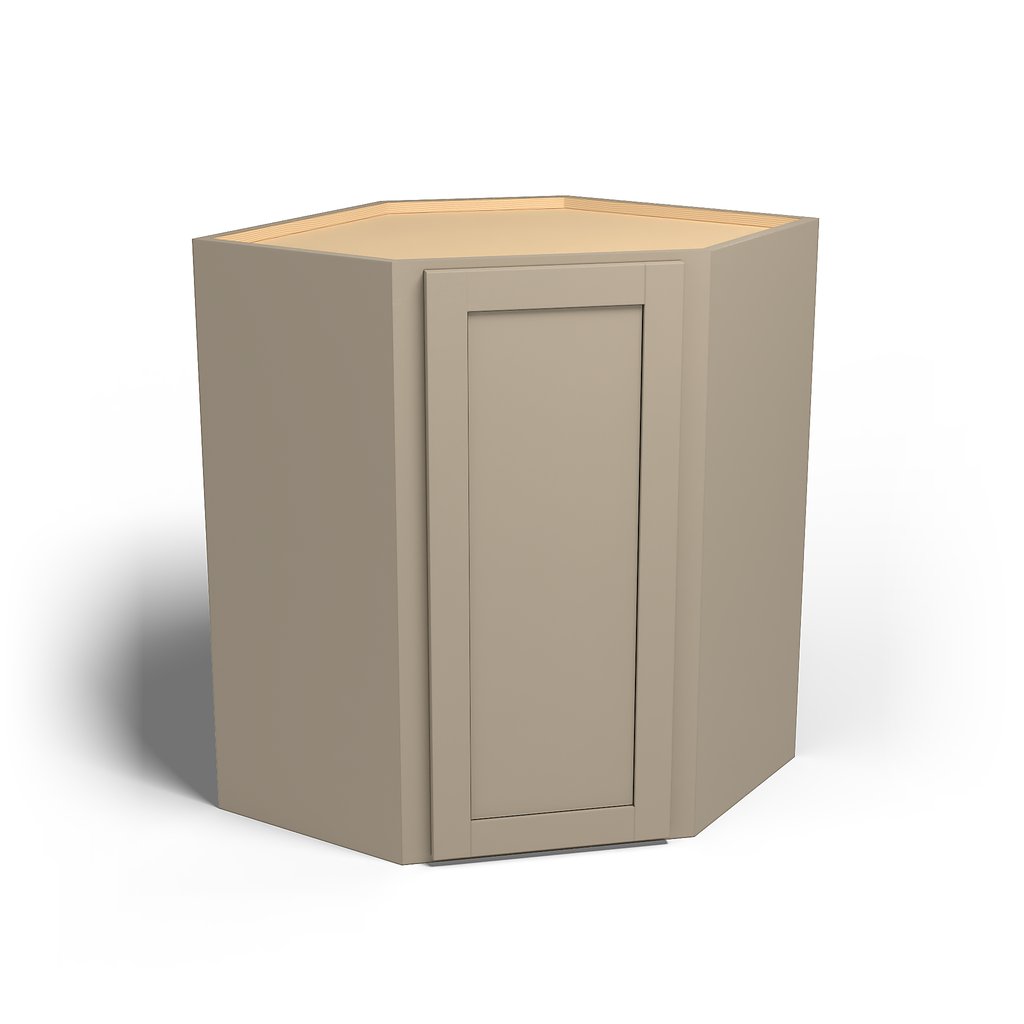 Special Order - 27" x 36" Wall Diagonal Corner Cabinet Mojave Shaker - WDC2736 36" Wall Cabinets Corner Wall Cabinets GHI Mojave Shaker Special Order SPMJS Wall Cabinets