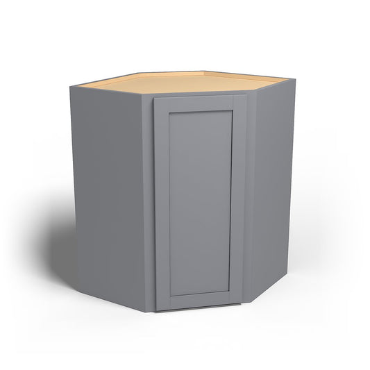 Special Order - 27" x 36" Wall Diagonal Corner Cabinet Pacific Gray - WDC2736 36" Wall Cabinets Corner Wall Cabinets GHI Pacific Gray Special Order SPPGS Wall Cabinets