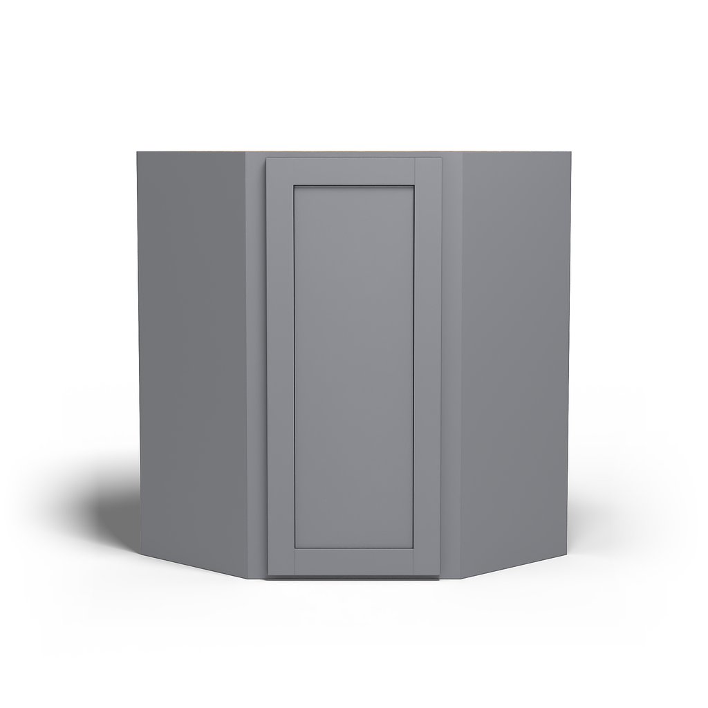 Special Order - 27" x 36" Wall Diagonal Corner Cabinet Pacific Gray - WDC2736 36" Wall Cabinets Corner Wall Cabinets GHI Pacific Gray Special Order SPPGS Wall Cabinets