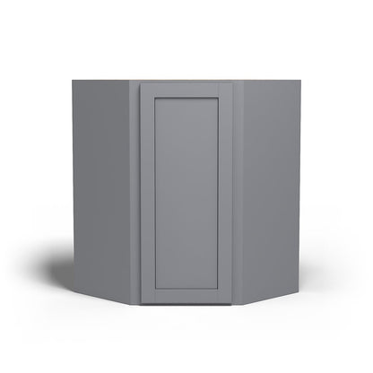Special Order - 27" x 36" Wall Diagonal Corner Cabinet Pacific Gray - WDC2736 36" Wall Cabinets Corner Wall Cabinets GHI Pacific Gray Special Order SPPGS Wall Cabinets