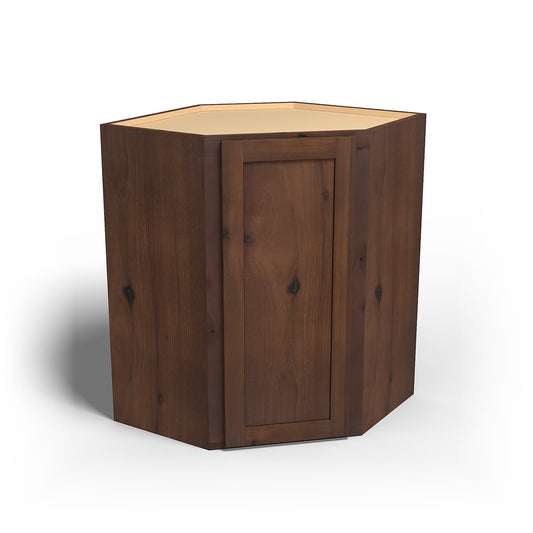 Special Order - 27" x 36" Wall Diagonal Corner Cabinet Rustic Walnut - WDC2736 36" Wall Cabinets Corner Wall Cabinets GHI Rustic Walnut Special Order SPRWS Wall Cabinets