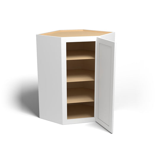 Special Order - 27" x 42" Wall Diagonal Corner Arcadia White Shaker - WDC2742 42" Wall Cabinets Arcadia White Corner Wall Cabinets GHI SPACW Special Order Wall Cabinets