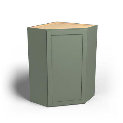 Special Order - 27" x 42" Wall Diagonal Corner Cabinet Forest Green - WDC2742 42" Wall Cabinets Corner Wall Cabinets Forest Green GHI Special Order SPFRG Wall Cabinets