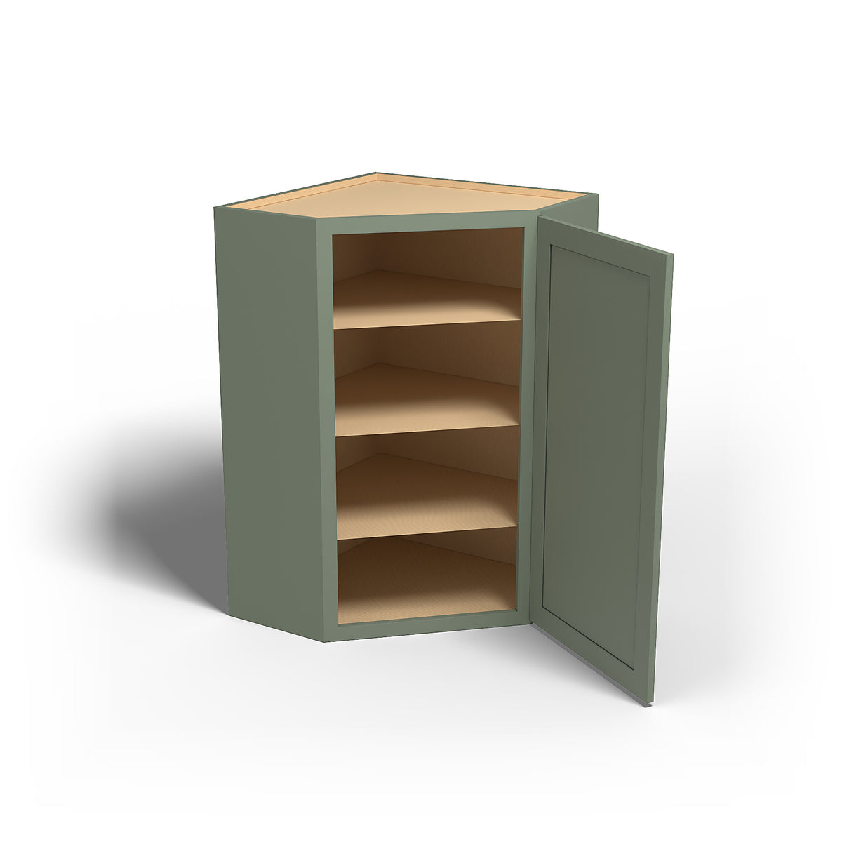 Special Order - 27" x 42" Wall Diagonal Corner Cabinet Forest Green - WDC2742 42" Wall Cabinets Corner Wall Cabinets Forest Green GHI Special Order SPFRG Wall Cabinets