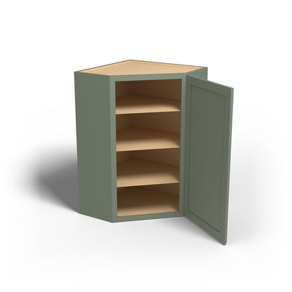 Special Order - 27" x 42" Wall Diagonal Corner Cabinet Forest Green - WDC2742 42" Wall Cabinets Corner Wall Cabinets Forest Green GHI Special Order SPFRG Wall Cabinets