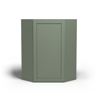 Special Order - 27" x 42" Wall Diagonal Corner Cabinet Forest Green - WDC2742 42" Wall Cabinets Corner Wall Cabinets Forest Green GHI Special Order SPFRG Wall Cabinets