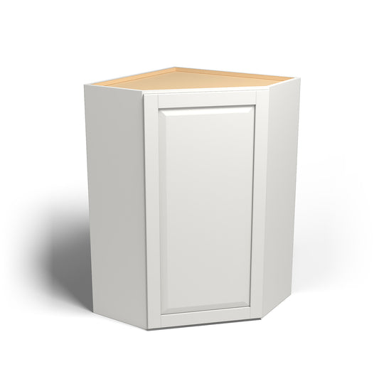 Special Order - 27" x 42" Wall Diagonal Corner Cabinet Newport White - WDC2742 42" Wall Cabinets Corner Wall Cabinets GHI Newport White Special Order SPNPW Wall Cabinets