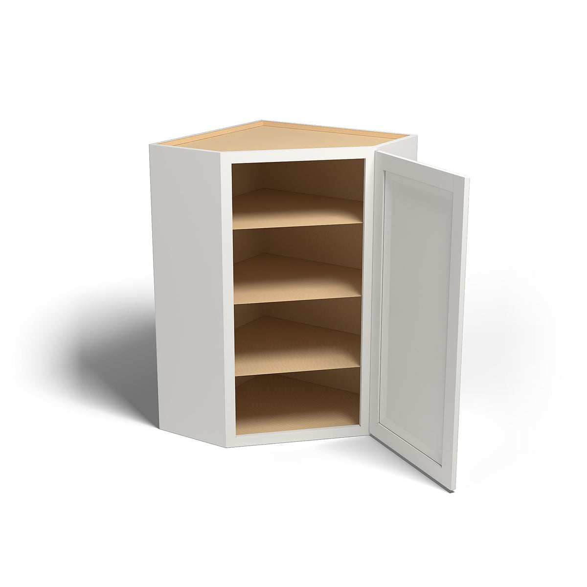 Special Order - 27" x 42" Wall Diagonal Corner Cabinet Newport White - WDC2742 42" Wall Cabinets Corner Wall Cabinets GHI Newport White Special Order SPNPW Wall Cabinets