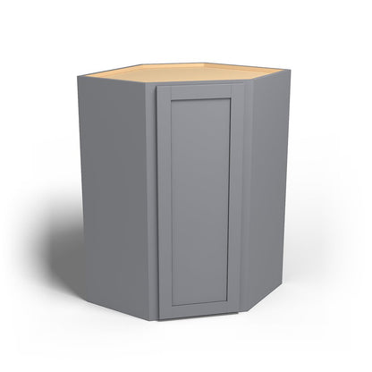 Special Order - 27" x 42" Wall Diagonal Corner Cabinet Pacific Gray - WDC2742 42" Wall Cabinets Corner Wall Cabinets GHI Pacific Gray Special Order SPPGS Wall Cabinets