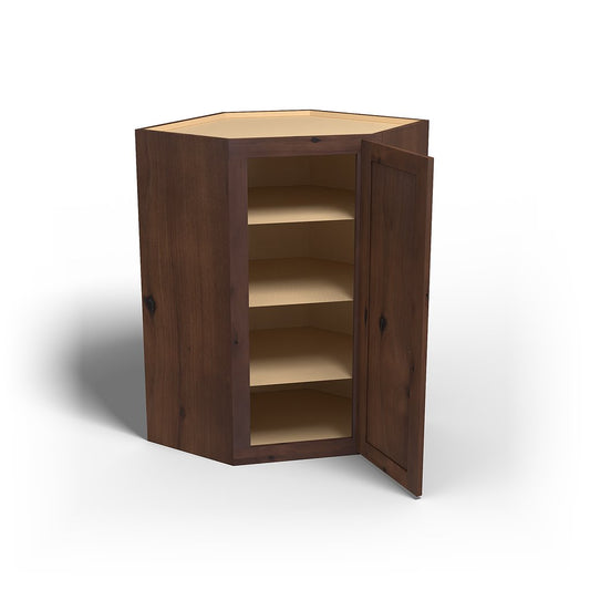 Special Order - 27" x 42" Wall Diagonal Corner Cabinet Rustic Walnut - WDC2742 42" Wall Cabinets Corner Wall Cabinets GHI Rustic Walnut Special Order SPRWS Wall Cabinets