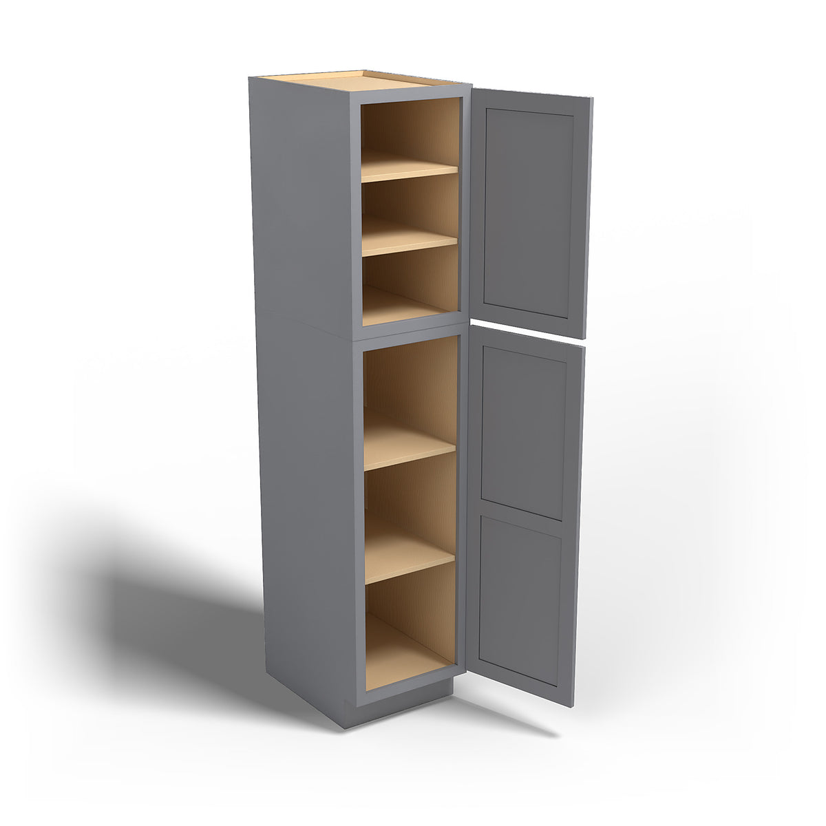Special Order - 18" x 84" Wall Pantry Pacific Gray - WP1884 GHI Pacific Gray Pantries Special Order SPPGS