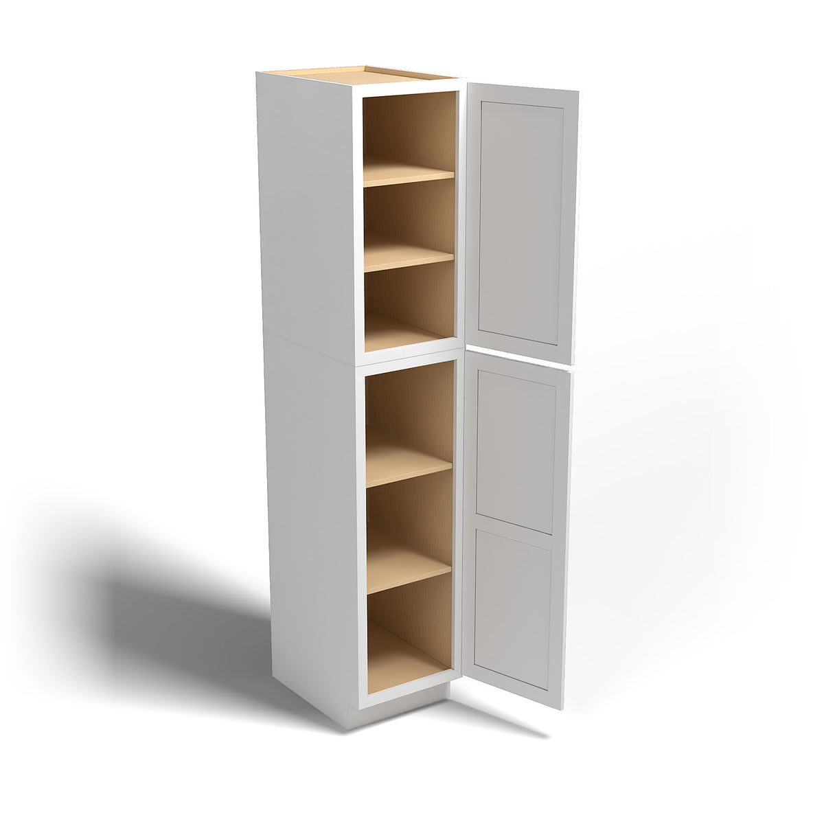Special Order - 18" x 90" Wall Pantry Arcadia White Shaker - WP1890 Arcadia White GHI Pantries SPACW Special Order